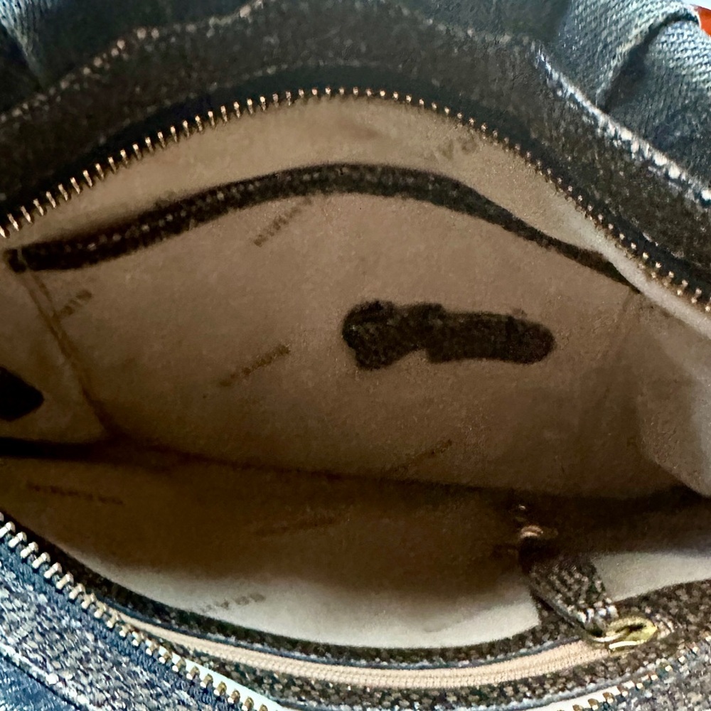 RARE HTF Brahmin Denim Crossbody Bag - Picture 5 of 9